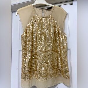 BCBG Maxazria sequence top with sheer detail S/M